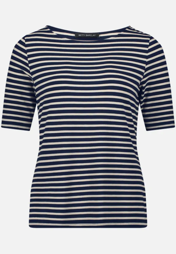 Betty Barclay Shirts*Ringelshirt mit U-Boot-Ausschnitt Dark Blue/Beige