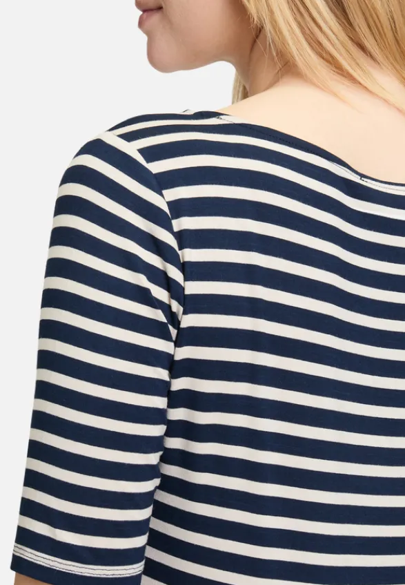Betty Barclay Shirts*Ringelshirt mit U-Boot-Ausschnitt Dark Blue/Beige
