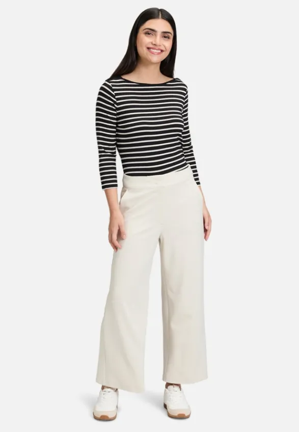 Betty Barclay Shirts*Ringelshirt mit U-Boot-Ausschnitt Schwarz/Beige