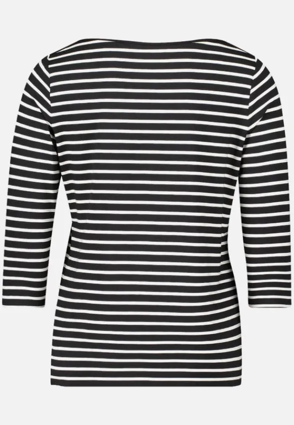 Betty Barclay Shirts*Ringelshirt mit U-Boot-Ausschnitt Schwarz/Beige