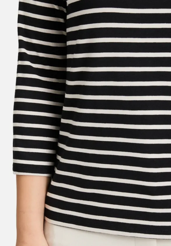 Betty Barclay Shirts*Ringelshirt mit U-Boot-Ausschnitt Schwarz/Beige