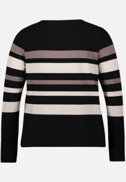 Betty Barclay Shirts*Ringelshirt mit U-Boot-Ausschnitt Black/Taupe