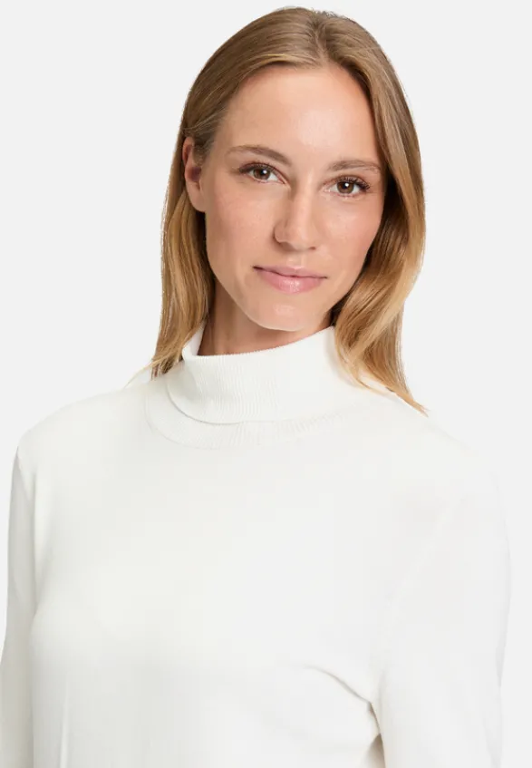 Betty Barclay Basics|Strick*Rollkragenpullover langarm Rohweiß