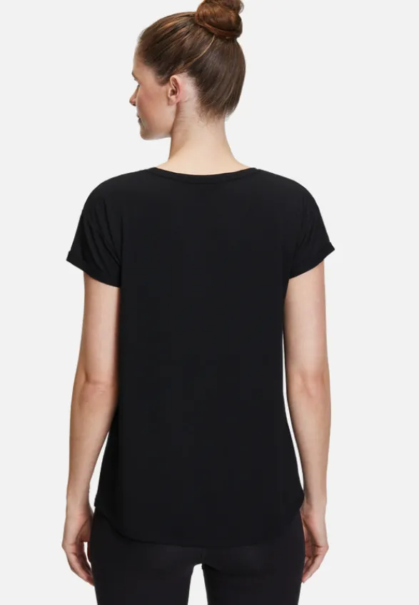 Betty Barclay Shirts*Rundhals-Shirt mit Raffung Schwarz/Weiß