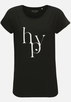 Betty Barclay Shirts*Rundhals-Shirt mit Raffung Schwarz/Weiß