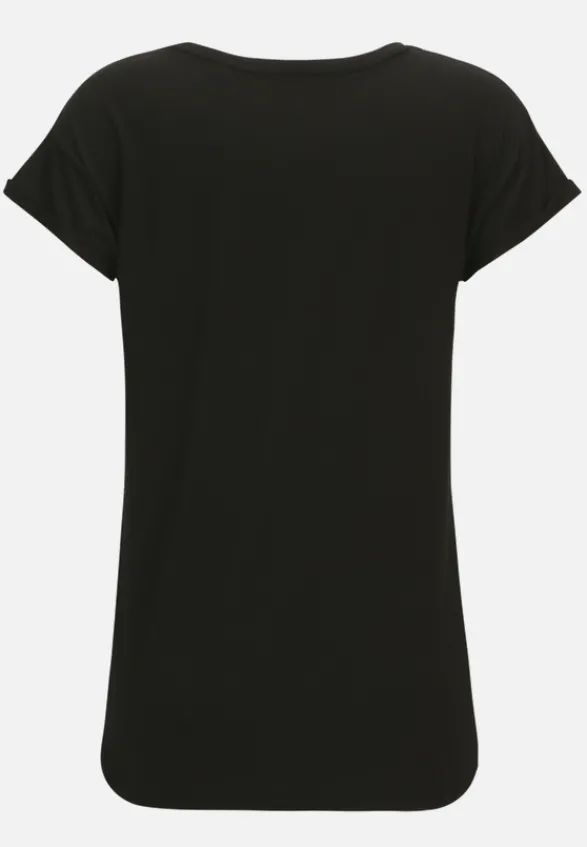 Betty Barclay Shirts*Rundhals-Shirt mit Raffung Schwarz/Weiß