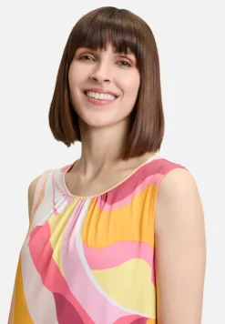 Betty Barclay Shirts*Rundhals-Shirt mit Raffung Rosé/Yellow