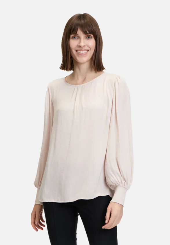 Betty Barclay Festliche Mode|Blusen*Satin-Bluse langarm Grau