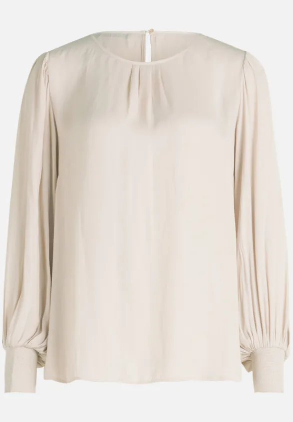Betty Barclay Festliche Mode|Blusen*Satin-Bluse langarm Grau