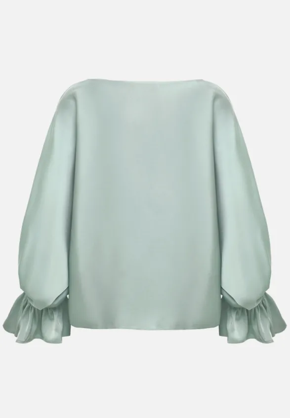 Betty Barclay Blusen*Satin-Bluse mit U-Boot-Ausschnitt Chinois Green