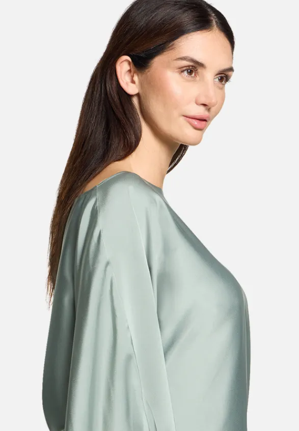 Betty Barclay Blusen*Satin-Bluse mit U-Boot-Ausschnitt Chinois Green