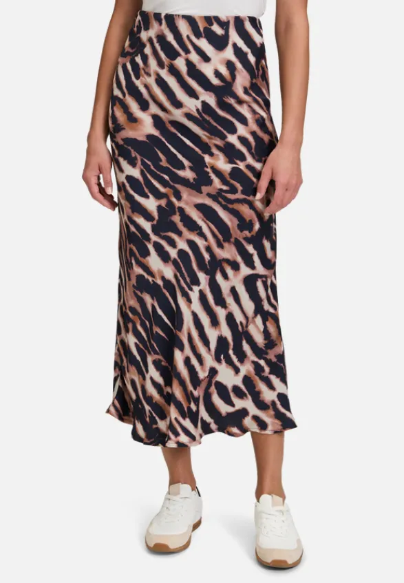 Betty Barclay Röcke*Satinrock unifarben Dark Blue/Rosé