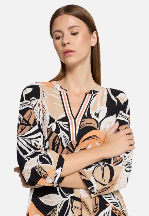 Betty Barclay Blusen*Schlupfbluse mit 3/4 Arm Schwarz/Braun