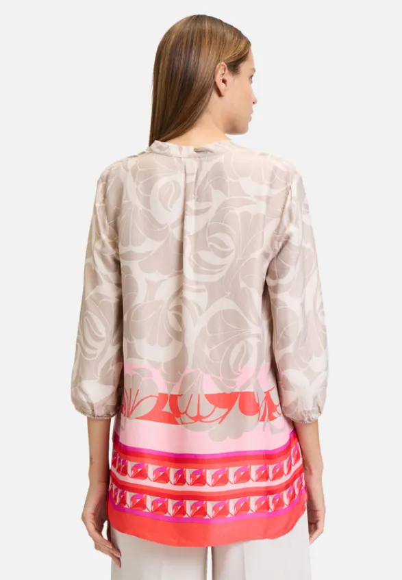 Betty Barclay Blusen*Schlupfbluse mit 3/4 Arm Taupe/Rot