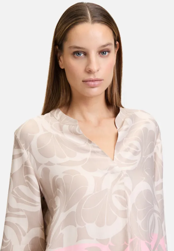 Betty Barclay Blusen*Schlupfbluse mit 3/4 Arm Taupe/Rot