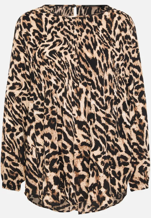 Betty Barclay Festliche Mode|Blusen*Schlupfbluse mit Plissee Schwarz/Beige