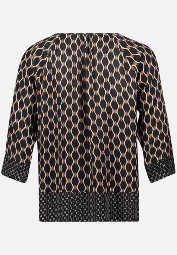 Betty Barclay Blusen*Schlupfbluse mit Print Schwarz/Beige