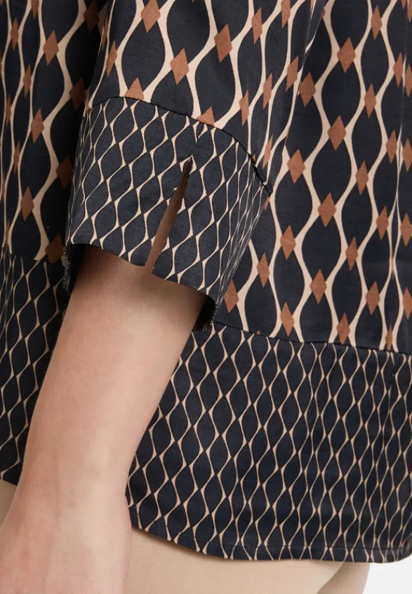 Betty Barclay Blusen*Schlupfbluse mit Print Schwarz/Beige