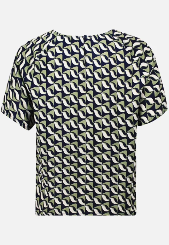 Betty Barclay Blusen*Schlupfbluse mit Rundhalsausschnitt Dark Blue/Green