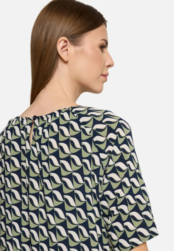 Betty Barclay Blusen*Schlupfbluse mit Rundhalsausschnitt Dark Blue/Green