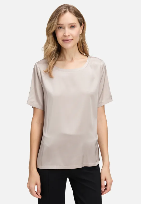 Betty Barclay Business Kleidung|Festliche Mode*Schlupfbluse mit Rundhalsausschnitt Taupe