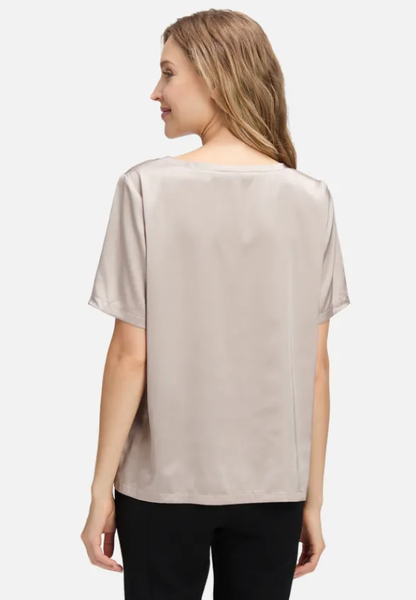 Betty Barclay Business Kleidung|Festliche Mode*Schlupfbluse mit Rundhalsausschnitt Taupe
