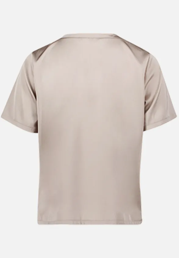 Betty Barclay Business Kleidung|Festliche Mode*Schlupfbluse mit Rundhalsausschnitt Taupe