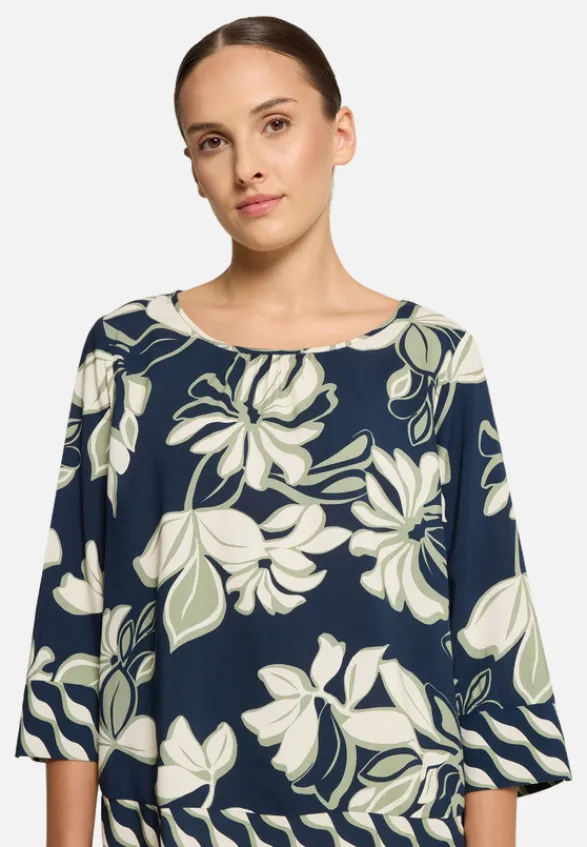 Betty Barclay Blusen*Schlupfbluse mit Rundhalsausschnitt Dark Blue/Green