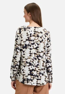 Betty Barclay Blusen*Schlupfbluse mit Stehkragen Schwarz/Beige