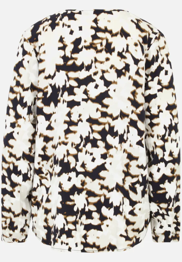Betty Barclay Blusen*Schlupfbluse mit Stehkragen Schwarz/Beige