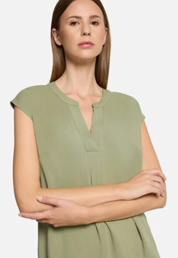Betty Barclay Business Kleidung|Festliche Mode*Schlupfbluse unifarben Oil Green