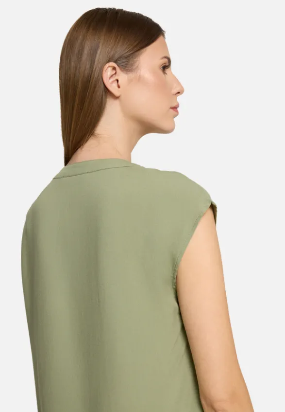 Betty Barclay Business Kleidung|Festliche Mode*Schlupfbluse unifarben Oil Green