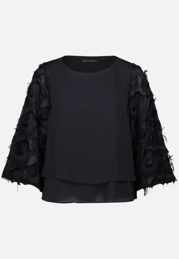 Betty Barclay Festliche Mode|Blusen*Schlupfbluse unifarben Schwarz