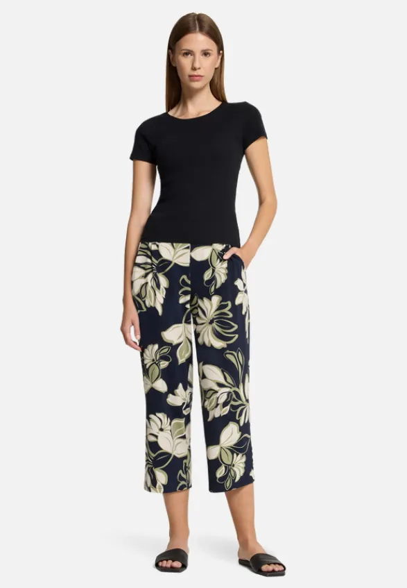 Betty Barclay Hosen*Schlupfhose mit Bundfalten Dark Blue/Green