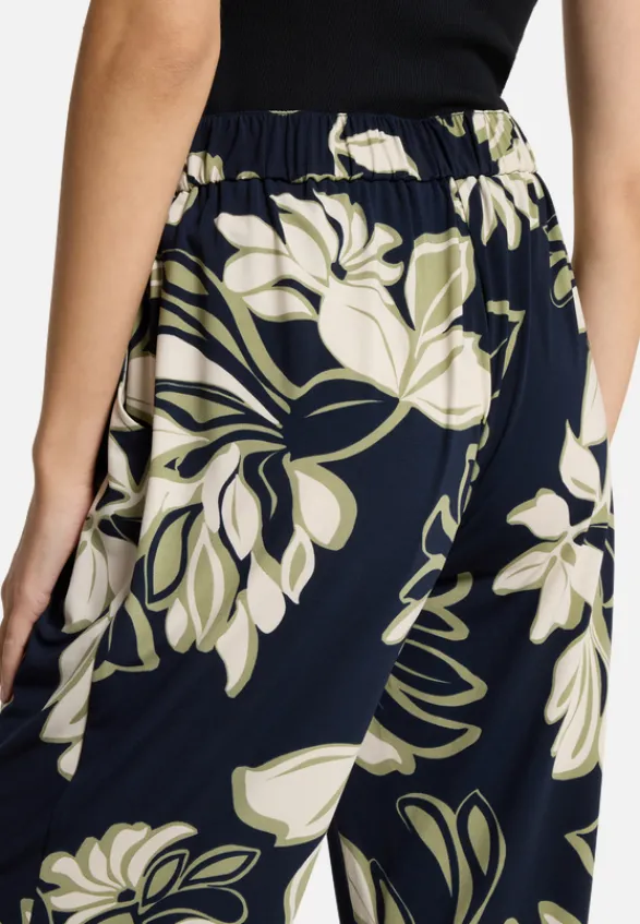 Betty Barclay Hosen*Schlupfhose mit Bundfalten Dark Blue/Green