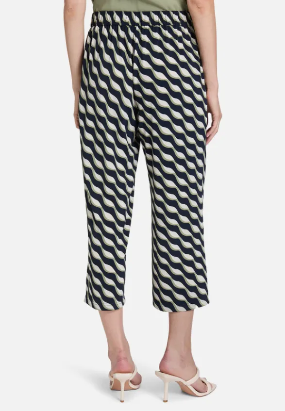 Betty Barclay Hosen*Schlupfhose mit Bundfalten Dark Blue/Green