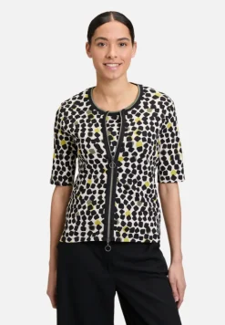 Betty Barclay Strick*Shirtjacke mit Rippenstruktur Beige/Schwarz