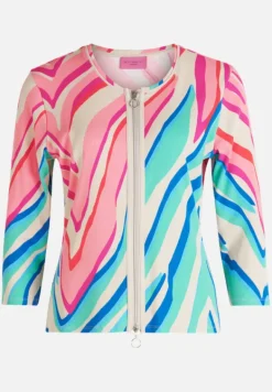 Betty Barclay Strick*Shirtjacke mit Rippenstruktur Mint/Rosé