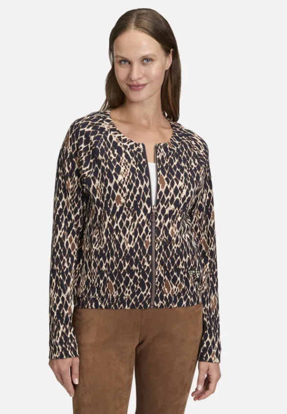 Betty Barclay Strick*Shirtjacke mit Rippenstruktur Dark Blue/Brown