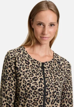 Betty Barclay Strick*Shirtjacke mit Rippenstruktur Khaki/Schwarz