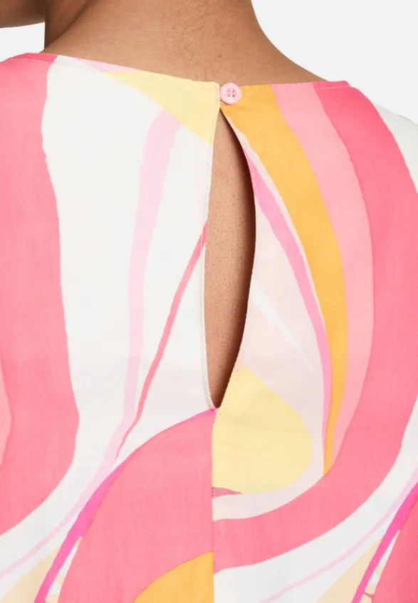 Betty Barclay Festliche Mode|Kleider*Sommerkleid mit Rundhalsausschnitt Rosé/Yellow