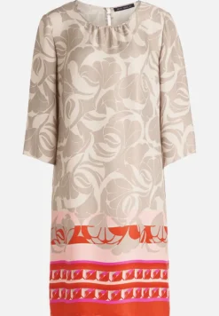 Betty Barclay Kleider*Sommerkleid mit Rundhalsausschnitt Taupe/Rot