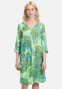 Betty Barclay Kleider*Sommerkleid mit V-Ausschnitt Green/Blue