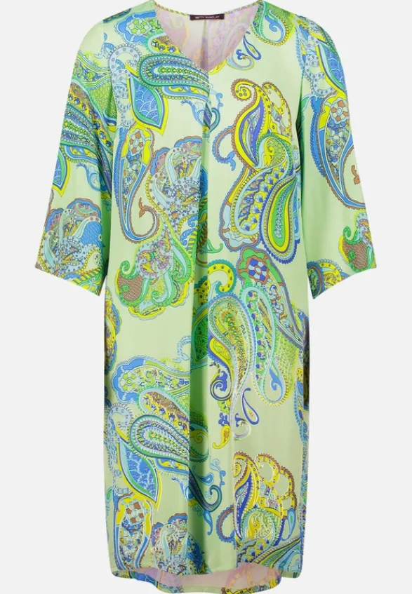 Betty Barclay Kleider*Sommerkleid mit V-Ausschnitt Green/Blue