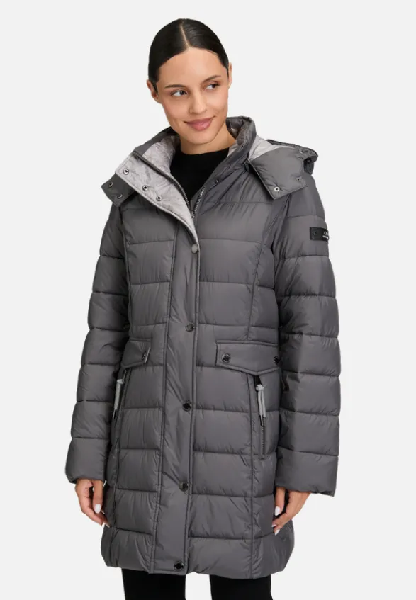 Betty Barclay Jacken*Steppjacke mit abnehmbarer Kapuze Dunkelgrau