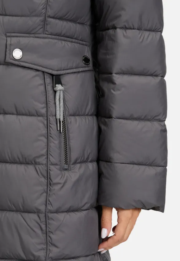 Betty Barclay Jacken*Steppjacke mit abnehmbarer Kapuze Dunkelgrau