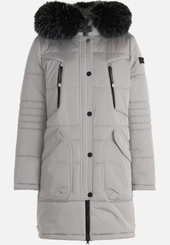 Betty Barclay Mäntel*Steppjacke mit Kapuze Silbergrau
