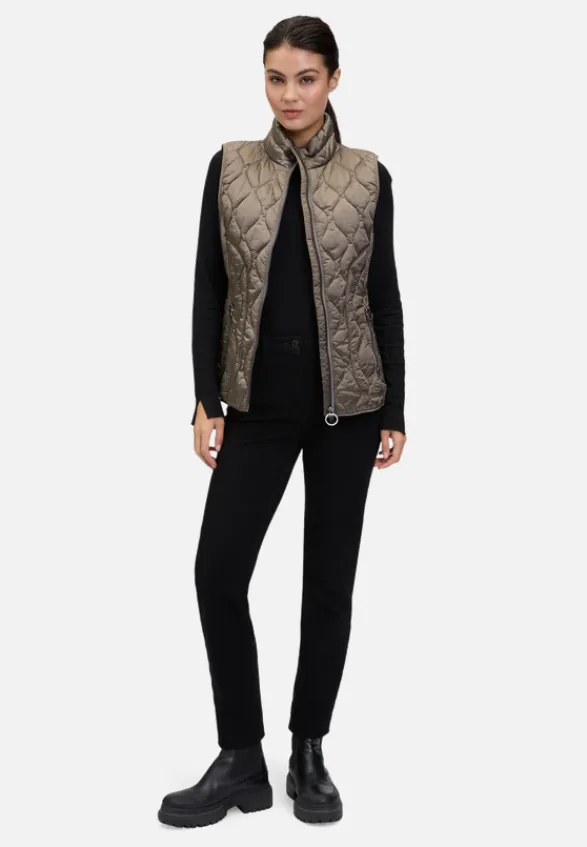 Betty Barclay Westen*Steppweste mit Stehkragen Taupe