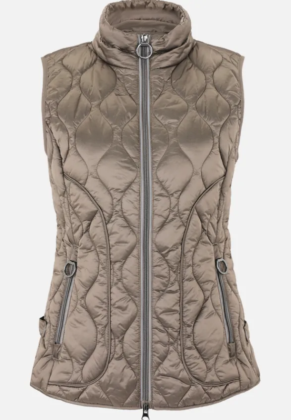 Betty Barclay Westen*Steppweste mit Stehkragen Taupe