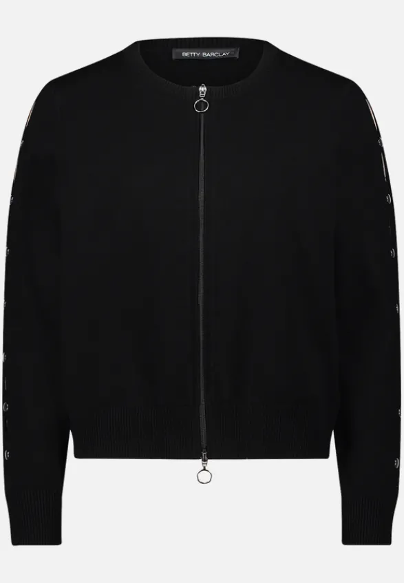 Betty Barclay Strick*Strick-Cardigan mit Reißverschluss Schwarz